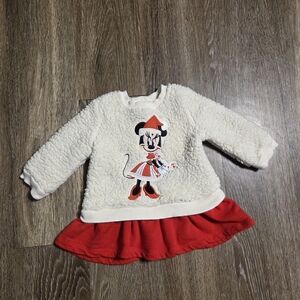 Disney Baby Cream and Red Sweater Size 9-12 Months